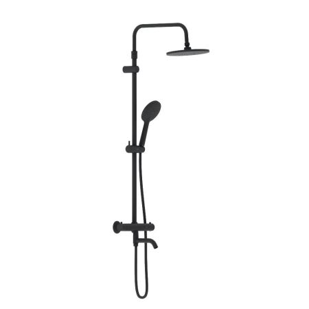977810300 Jupiter душевая система со смесителем ТМС, ванна/душ, чёрный, артикул 977810300