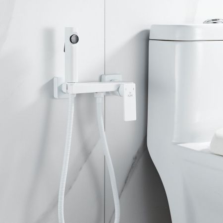 Гигиенический душ со смесителем Rose R1805C-1, белый