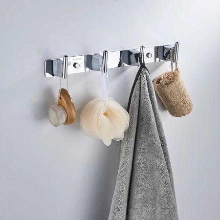 Планка с 4 крючками  Shevanik SG5741, хром, артикул SG5741