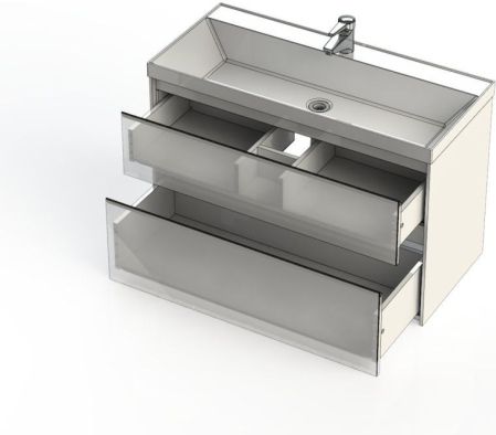 Тумба под раковину Aquanet Гласс 100 белый, артикул 00235664