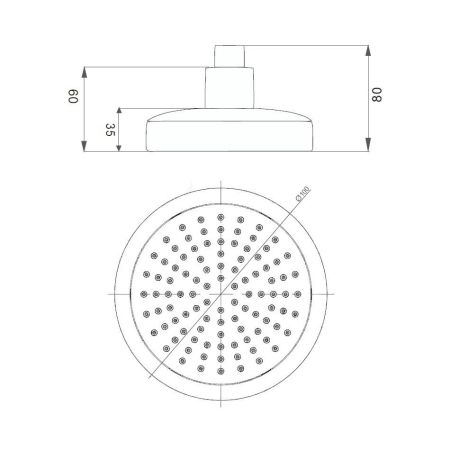 Верхний душ D-Lin D61055, хром, артикул D61055