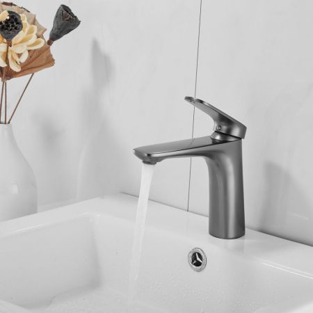 Смеситель для раковины Raffine F0185T, оружейная сталь, артикул F0185T