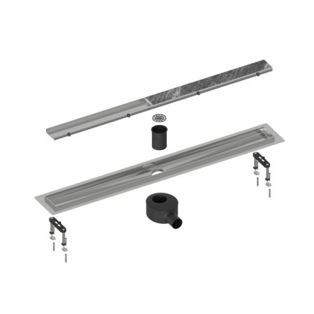 Душевой лоток (двухсторонняя решетка) TIMO Drain System DS230206/01, сатин, артикул DS230206/01