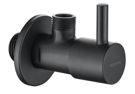 Угловой переходник AQUATEK, матовый черный AQ2450MB, артикул AQ2450MB