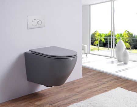 Унитаз-подвесной ESBANO AZALEA серый матовый