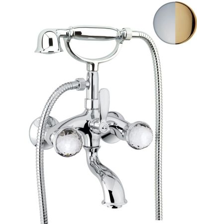 Смеситель для ванны Fiore XT SKY (SWAROVSKI®) 17CO0610, хром/золото, артикул 17CO0610
