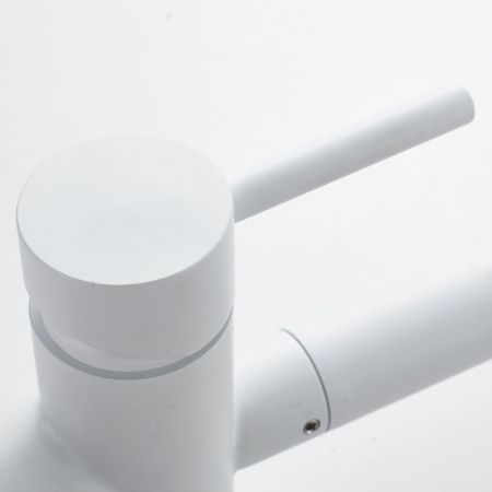 Смеситель для кухни с подключением фильтра Shevanik S178C, белый