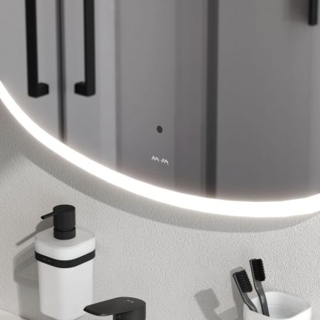 M8FMOX0801WGS Зеркало универсальное с контурной LED-подсветкой, ИК- сенсором, квадрат, 80 см, артикул M8FMOX0801WGS