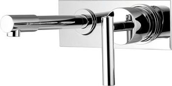 Mariner Energy, смеситель для раковины из стены с донным клапаном "click clack", цвет хром