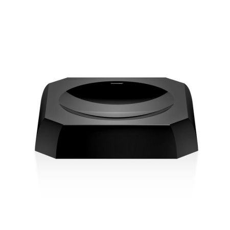 Decor Walther Kristall STS Мыльница настольная, хрустальное стекло, цвет: антрацит, артикул 0931694