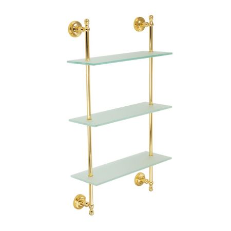 MIRELLA Витрина настенная 40х72 см, стекло/золото, артикул 17313