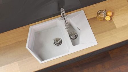 Кухонная мойка KitKraken Pond White 85 Белая