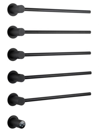 Полотенцесушитель электрический встраиваемый WONZON & WOGHAND MÜNCHEN, Черный матовый (WW-A355-MB), артикул WW-A355-MB