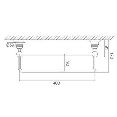 Fima Carlo Frattini Accessori Полотенцедержатель 30см., подвесной, цвет: золото, артикул F6061/40OR