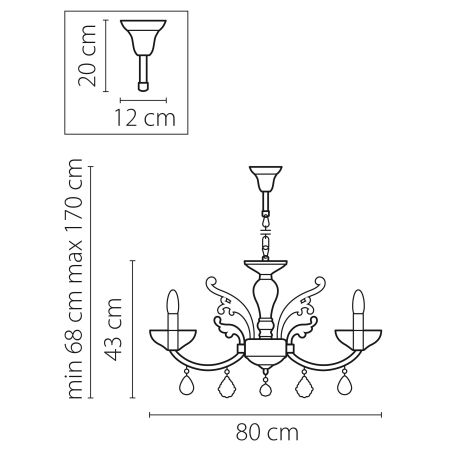 Люстра подвесная Boemia Lightstar Premium 717082, артикул 717082