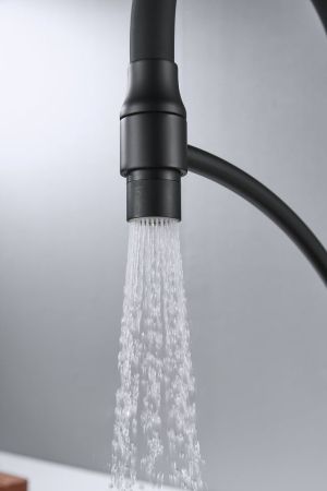 Смеситель для кухни с гибким изливом Shevanik S743H-3, черный