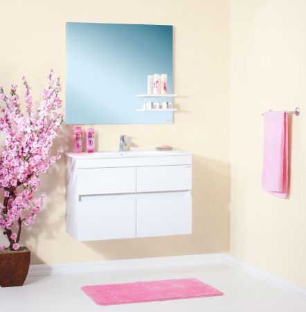 Зеркало Бриклаер Мадрид 85 Белое глянцевое, артикул 4627125410901