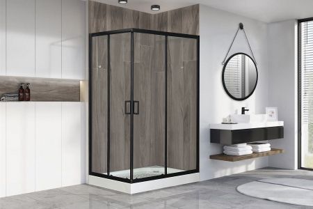 Душевой угол Royal Bath RB 8120HP-T-BL (прозрачное) правый, артикул RB8120HP-T-BL-R