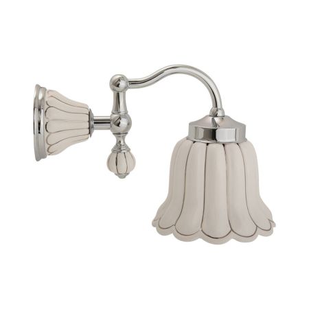 OLIVIA Светильник настенный, плафон керамика белая с декором платина, хром, артикул 17566