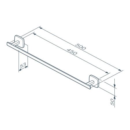 A90346400 Gem, Вешалка для полотенец, 50 см A90346400 Gem, Вешалка для полотенец, 50 см