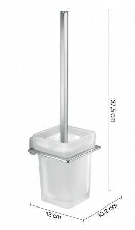 Gedy Atena, настенный стеклянный ёрш, цвет хром, артикул 4433/03(13)