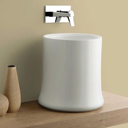 SIMAS Sharp раковина  накладная высокая , d42см h 44 см ,без отв. под смеситель