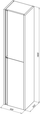 Шкаф-пенал Allen Brau Fantasy 40 1.11007.CGM 2.0 олива матовый, артикул 1.11007.CGM 2.0