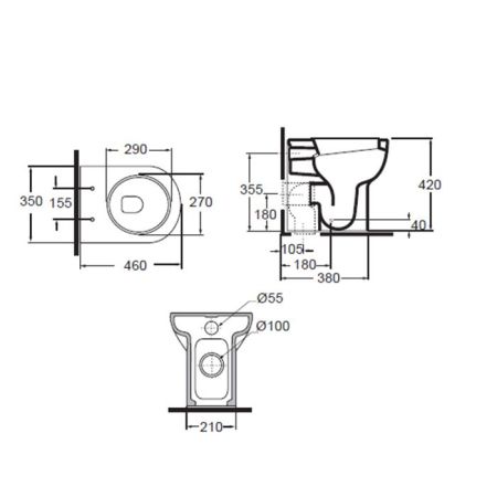 AZZURRA NUVOLA Mini Сиденье для унитаза soft close, цвет белый/хром, артикул NUV1845/F bi/cr