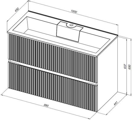 Тумба под раковину Aquanet Джейн 100 белый матовый, артикул 00313288