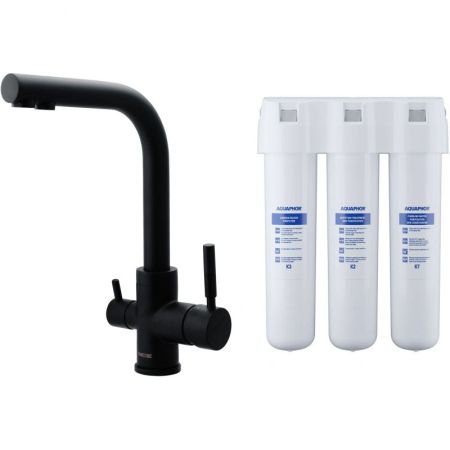 Смеситель для кухни Swedbe Selene Plus 8149K с фильтром Черный, артикул 8149K