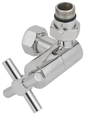 Вентиль 3D правый (крест) G 1/2" НР х G 3/4" НГ (ЗОЛОТО), артикул 03-1411-1234