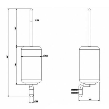 Gessi Goccia Ершик для унитаза подвесной, цвет: черный, артикул 38020#099