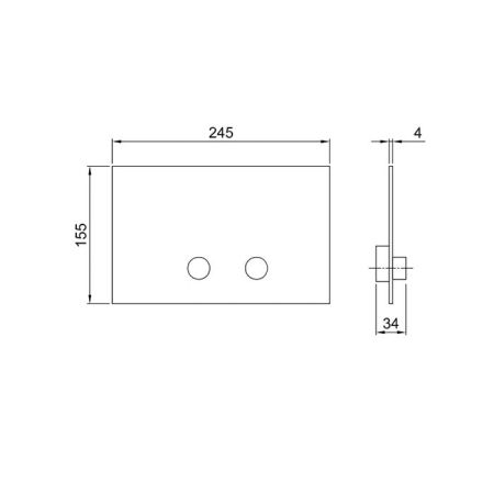 Fantini Кнопка смыва, сочетается с GEBERIT SIGMA8, SIGMA12, нерж матовая сталь, артикул 91 93 8402