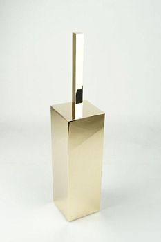 Surya Metall, квадратный напольный ерш с крышкой 7х7хh36,5 см, цвет золото