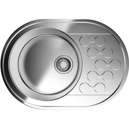 Мойка, OMOIKIRI, Kasumigaura, ширина, мм-650, глубина, мм-460, высота, мм-180, тип установки-встраиваемый, отверстия для смесителя-отсутствуют, с переливом, сифон, донный клапан, декоративный корзинчатый элемент, уплотнительная подкладка в комплекте, мате, артикул 4993727