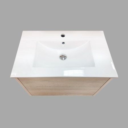 Тумба с раковиной Comforty Женева 75 4137097 подвесная Дуб белый Тумба с раковиной Comforty Женева 75 4137097 подвесная Дуб белый