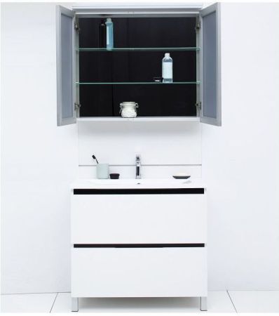 Зеркало-шкаф De Aqua 80 серебро