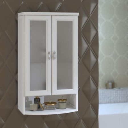 Шкаф подвесной двухстворчатый Клио Opadiris Белый матовый, артикул 