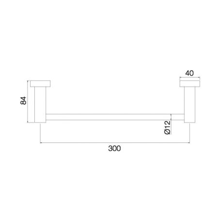 FIMA|Carlo Frattini Rotola Полотенцедержатель 300 мм., цвет брашированный черный хром, артикул F6000/30CS