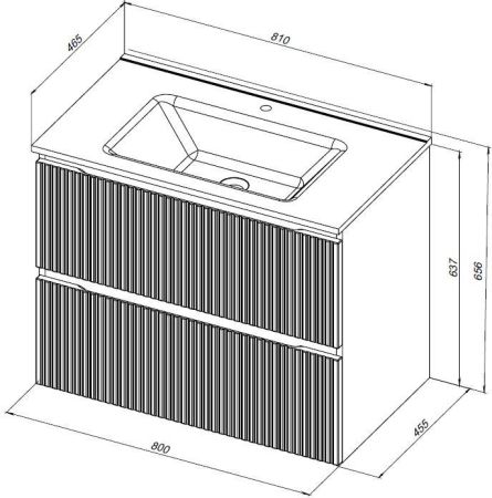 Тумба под раковину Aquanet Джейн (Flat) 80 мисти грин, артикул 00335434