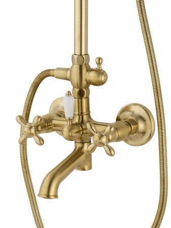 Душевая система WONZON & WOGHAND RETRO, Брашированное золото (WW-88739020-BG), артикул WW-88739020-BG