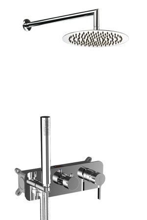 AQG Urban, душевой комплект ER230 на 2-3 потребителя, с настенным кронштейном, цвет хром, артикул 19URBER23002