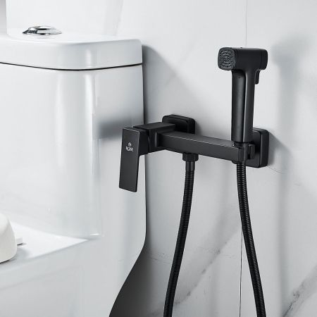 Гигиенический душ со смесителем Rose R2805H-1, черный