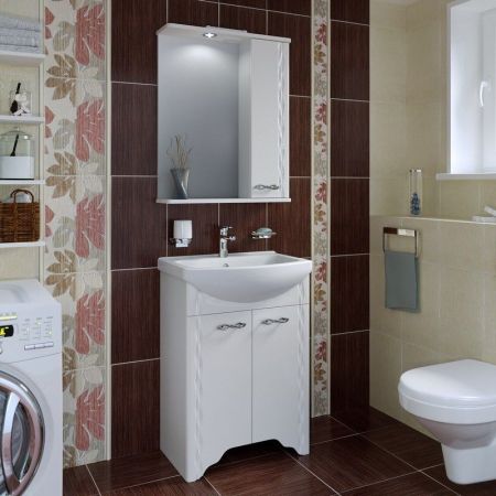 Тумба под раковину Runo Лотос 60 4620750026585 Белая