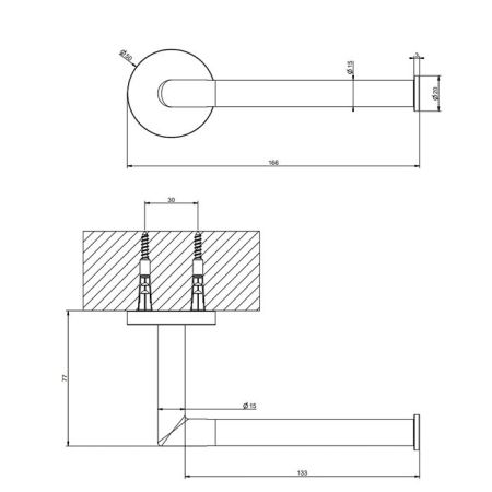 Gessi Tondo Настенный держатель для туалетной бумаги, цвет: Copper PVD, артикул 63655#030