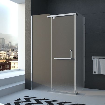 Душевой уголок Rovigo 100х80х195 Рифленое хром RV19-10080PR-02-19C1, артикул RV19-10080PR-02-19C1