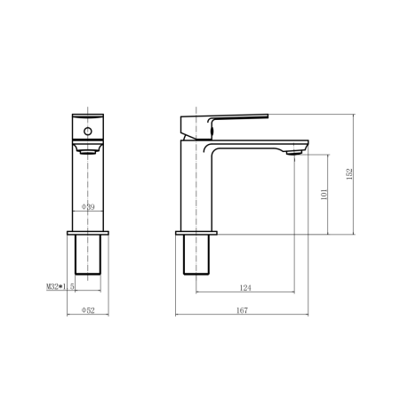 Смеситель для раковины FASHUN A1083-33, голубой сапфир