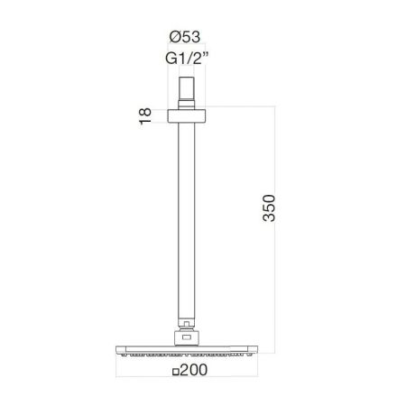 Верхний душ Webert AC0942010, золото, артикул AC0942010