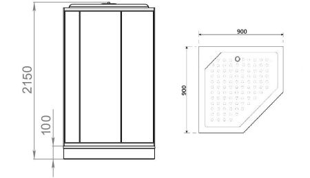 Кабина P911F душевая PARLY