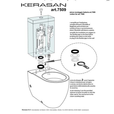 Механизм двойного слива с нижним подводом воды, цвет кнопки золото, артикул 750991gold